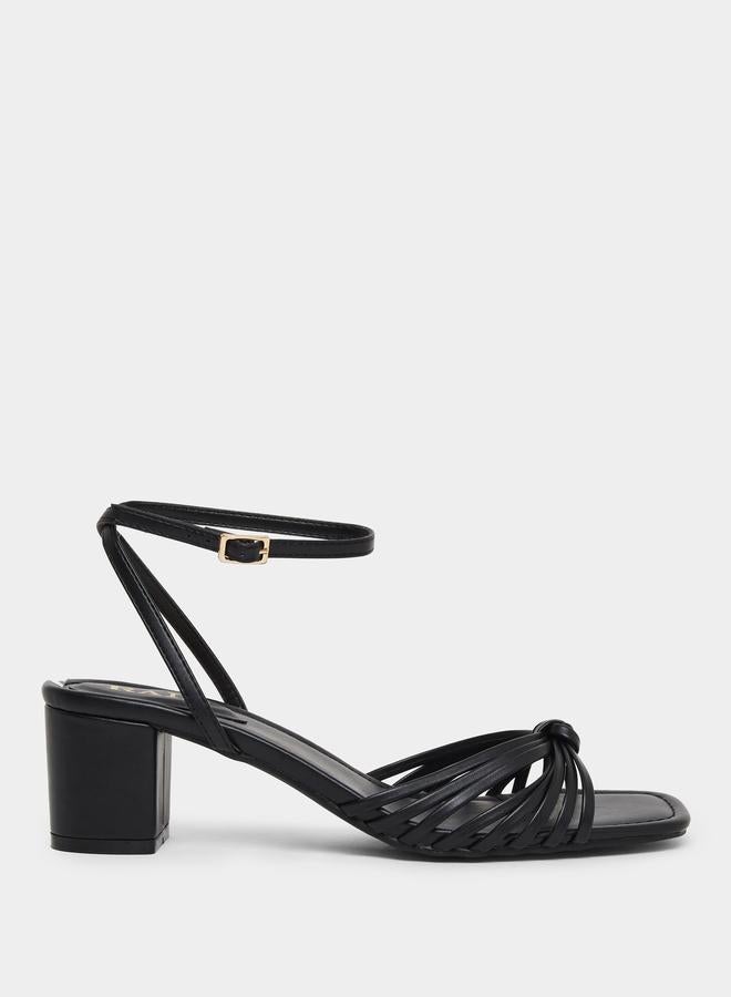 RAID Aanvi Strappy Knotted Block Heel Sandals - Image 1