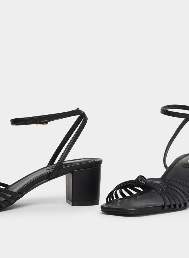 RAID Aanvi Strappy Knotted Block Heel Sandals - Image 3