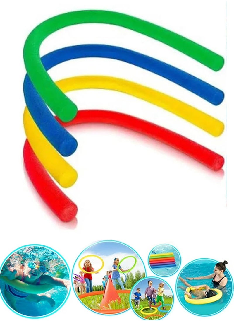 HAIZID Noodles for Swimming, Floating and Craft Projects - Pack of 4 Multicolors Noodles - EVA Solid Foam,  Odorless, Non-Toxic and Safe For Skin and Health  - Image 1