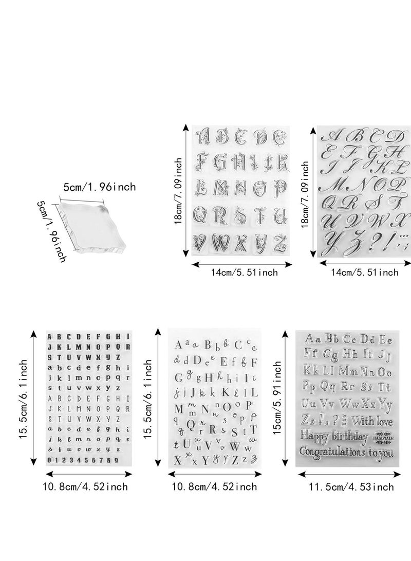 Alphabet Cake Stamp Set - 5 Letters & Numbers Fondant Molds with 2 Acrylic Blocks & 5 Brushes for Creative DIY Baking & Cake Decorating - Perfect for Birthdays & Celebrations - Image 3