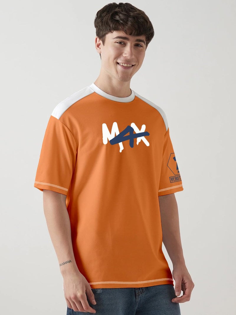 Crazymonk Max Verstappen Printed Graphic Oversized T-Shirt - Multi Color- XL - Image 2