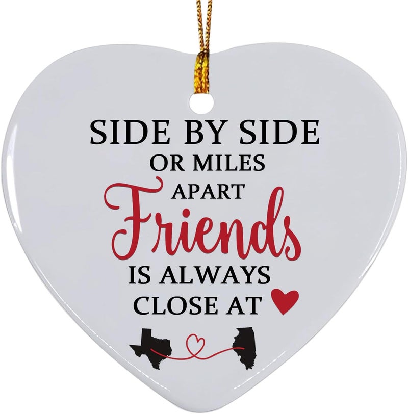 JUNQIU US Friends Christmas Ornaments 2025, Best Friend Ornaments for Women, Gifts for Best Friends, Friendship Gifts for Women, Gift for Long Distance Friends - Image 1