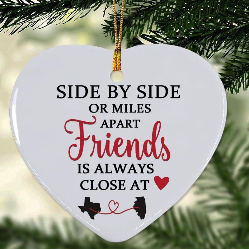 JUNQIU US Friends Christmas Ornaments 2025, Best Friend Ornaments for Women, Gifts for Best Friends, Friendship Gifts for Women, Gift for Long Distance Friends - Image 4