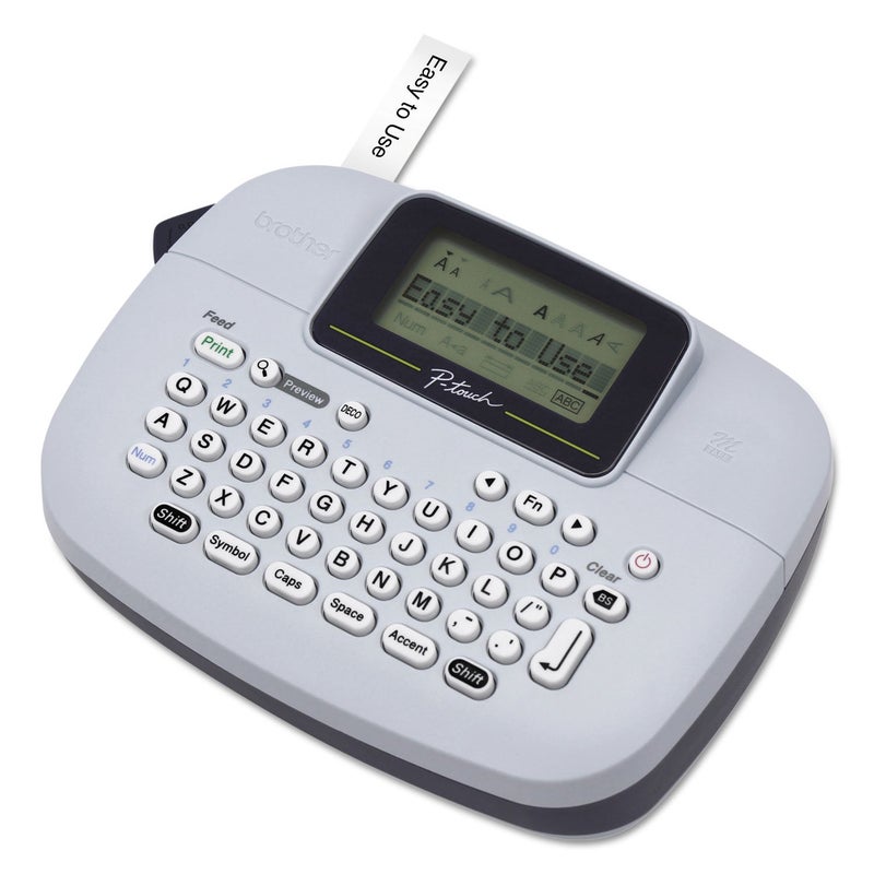 Brother P-Touch, PTM95, Monochrome, Handy Label Maker, 9 Type Styles, 8 Deco Mode Patterns, Navy Blue, Blue Gray - Image 3