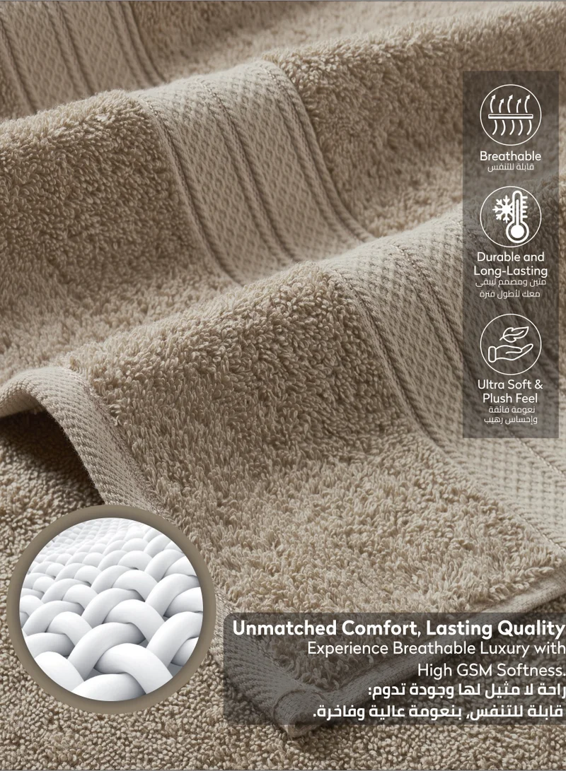 Donetella Premium 100 % Combed Cotton 1-Pcs Bath Sheet (85 X 172 CM) 600 GSM Large Towel, Highly Absorbent, Quick Dry,Best Towel for Bathroom, Spa And Hotel,Dark Beige