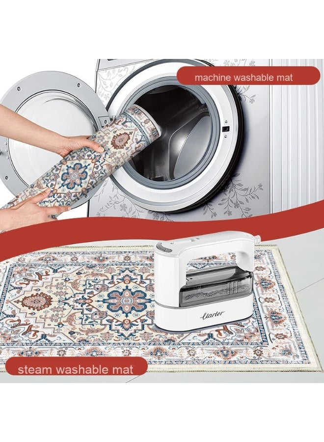 آنا سجادة منطقة مصنوعة من قماش المخمل الكريستالي غير القابل للانزلاق، متينة للاستخدام المنزلي - Image 5