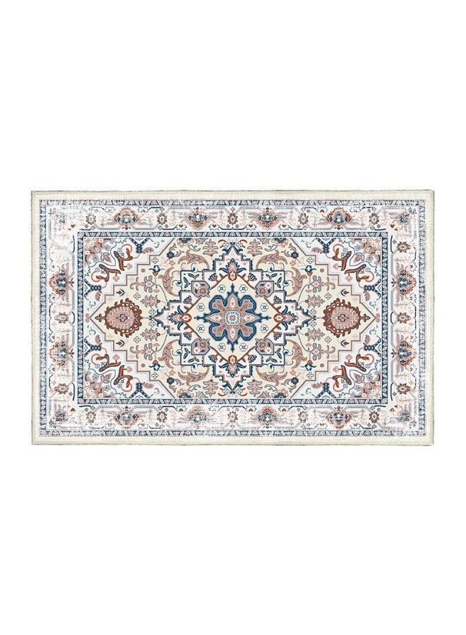 آنا سجادة منطقة مصنوعة من قماش المخمل الكريستالي غير القابل للانزلاق، متينة للاستخدام المنزلي - Image 1