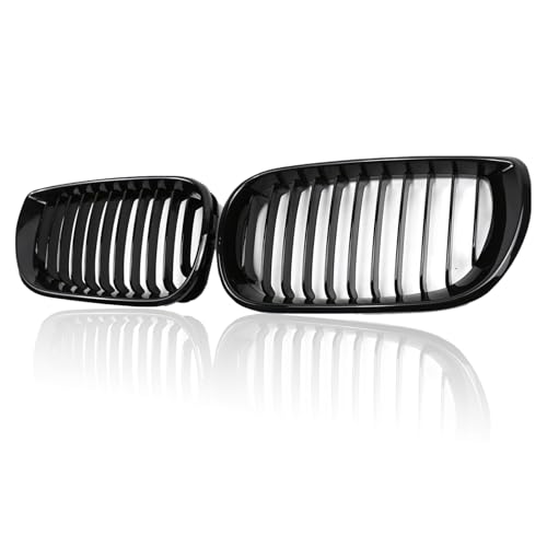 venveal E46 Grille-Front Kidney Grille Compatible with B-M-W 2002-2005 4 door 4D 3 Series 320i 325i 330i 325xi 330xi Car Front Bumper Grille Gloss for 51137042961/51137042962 (Black) - Image 1