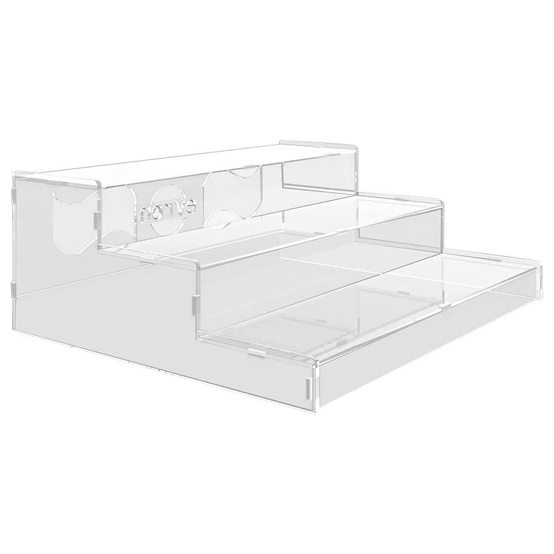 Evron Pantry Organization & Storage Clear Acrylic Spice Rack Organizer for Cabinet & Countertop (ASSEMBLY REQUIRED) 3 Tier Organizer 10.5 in - Image 1