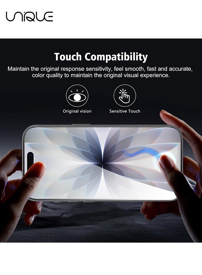 Unique 6-in-1 - Screen Protector for iPhone 17 + Camera Lens Protector ,Full Coverage, 9H Hardness, Bubble Free - Image 4