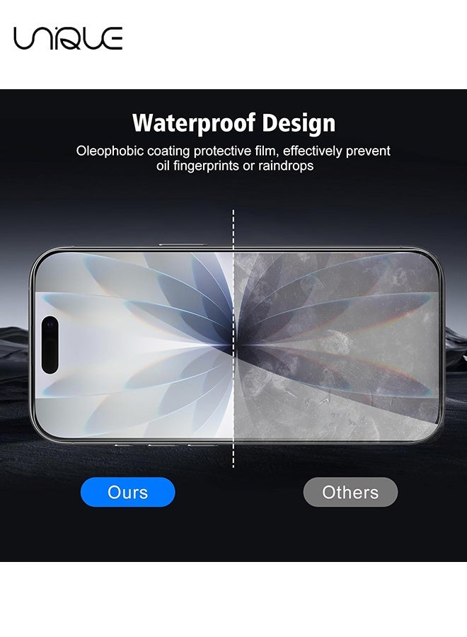 Unique 6-in-1 - Screen Protector for iPhone 17 + Camera Lens Protector ,Full Coverage, 9H Hardness, Bubble Free - Image 3