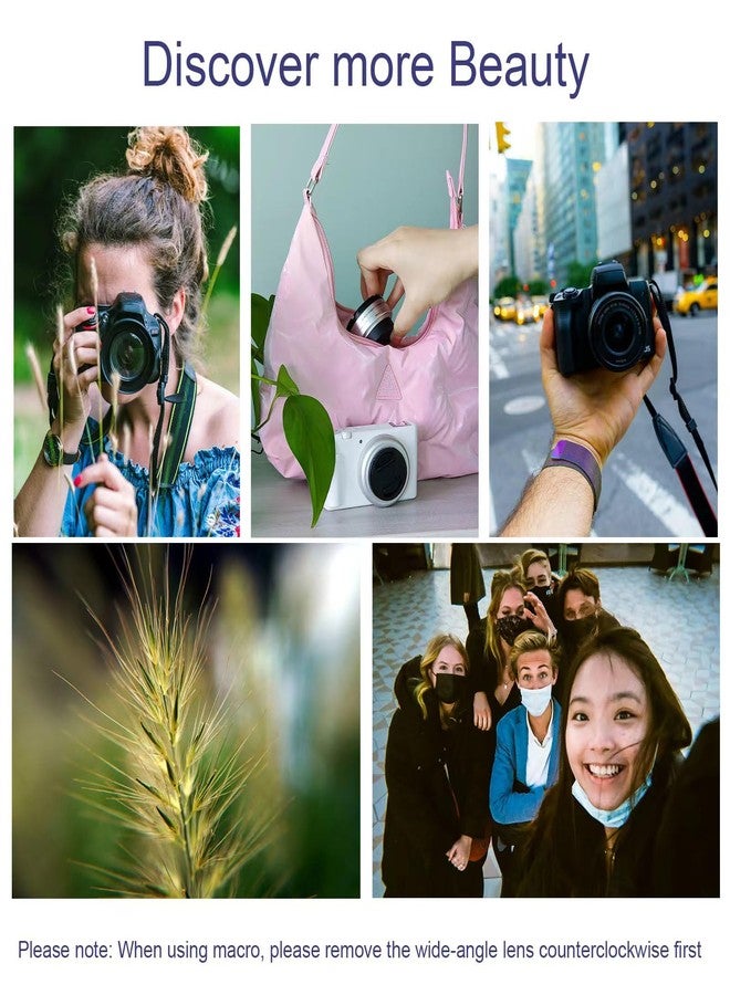 عدسة تحويل زاوية واسعة FotoZ 40.5 مم 0.75x (مع عدسة ماكرو)، عدسة صغيرة عالية الدقة واسعة وماكرو، ملحقات كاميرات سوني ZV-1F ZV-E10 A6100 A6400 A6600 A6700، متوافقة مع عدسة الكاميرا الأساسية 16-50 مم (SELP1650) (أسود) - Image 5