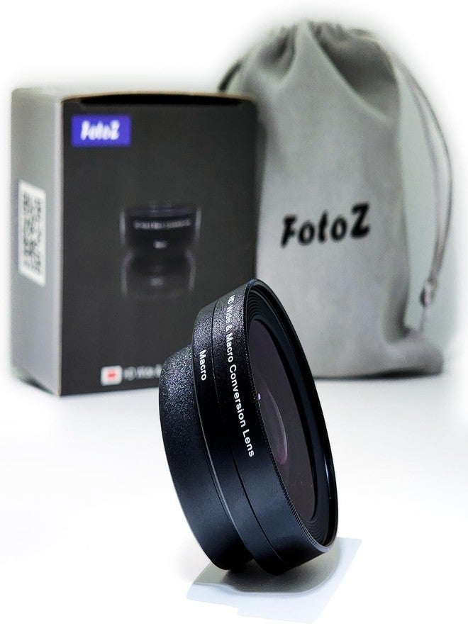عدسة تحويل زاوية واسعة FotoZ 40.5 مم 0.75x (مع عدسة ماكرو)، عدسة صغيرة عالية الدقة واسعة وماكرو، ملحقات كاميرات سوني ZV-1F ZV-E10 A6100 A6400 A6600 A6700، متوافقة مع عدسة الكاميرا الأساسية 16-50 مم (SELP1650) (أسود) - Image 1