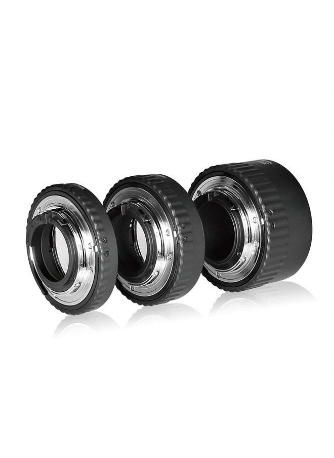 Meike - MEIKE MK-N-AF1-A Macro Electronic Mount Auto Foucs Macro Metal Extension Tube Adapter for Nikon DSLR Camera for D80 D90 D300 D300S D800 D3100 D3200 D3400 D5000 D5100 D5200 D7000 D7100 (No Meike Logo) - Image 1
