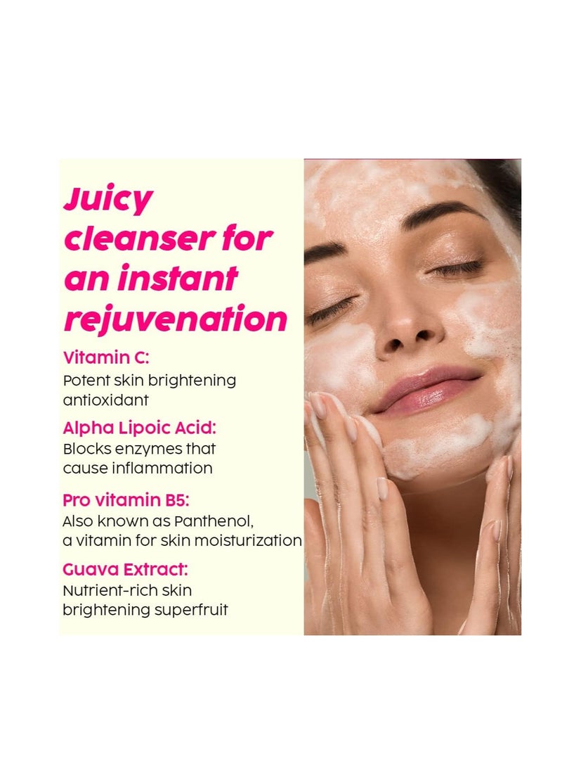 The Plant Fix Plix Vitamin C Guava Combo, Juicy Cleanser 100ml and Face Serum 20 ml For Skin Brightening, With Pro Vitamin B5 For Moisturization & Alpha Lipoic Acid, Pentavitin Skincare Regimen