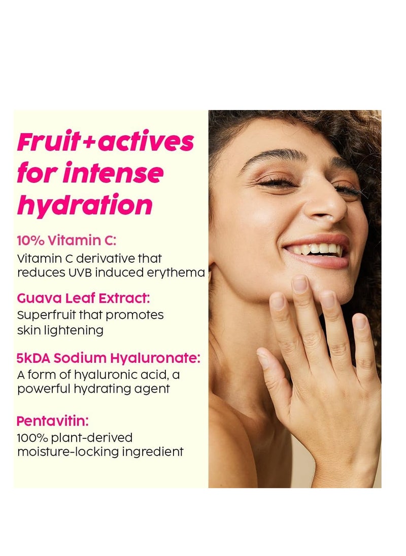 The Plant Fix Plix Vitamin C Guava Combo, Juicy Cleanser 100ml and Face Serum 20 ml For Skin Brightening, With Pro Vitamin B5 For Moisturization & Alpha Lipoic Acid, Pentavitin Skincare Regimen