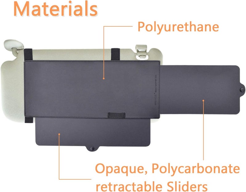 WANPOOL Car Visor Sunshade Extender - 2 Pieces - Image 4
