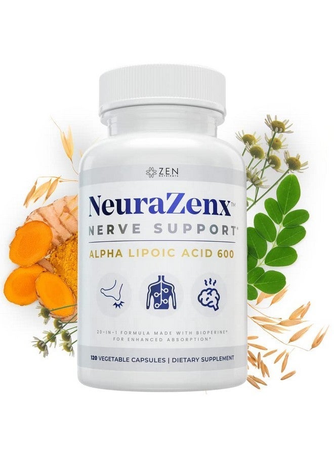 زن نيورازينكس - حمض ألفا ليبويك، بنفوتيامين، إل-كارنيتين، وكركم، لدعم الأعصاب، 120 كبسولة نباتية - Image 1