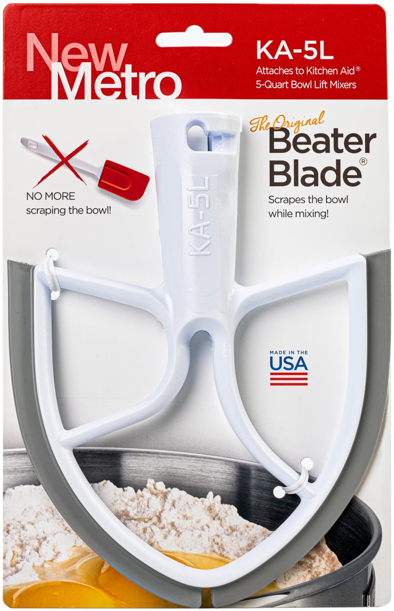 New Metro Design New Metro KA-5L Original Beater Blade Works w/ Most KitchenAid 5 Qt Bowl-Lift Stand Mixers, Grey - Image 1