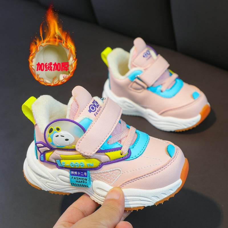 Baby Shoes Baby Fleece-Lined Warm Toddler Shoes Winter Cotton Shoes Children'S Shoes Sneaker Baby Children'S Shoes - Image 1