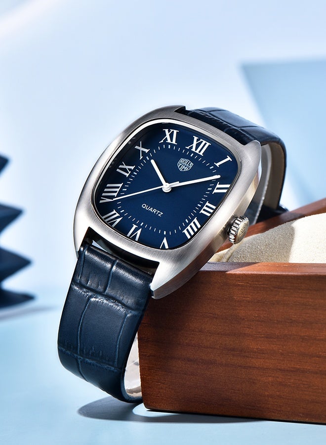 RollsTimi  RT7904 Men's Quartz Watches 36MM Classic Leather Watchband Business Wrist Watch for Man - Image 3