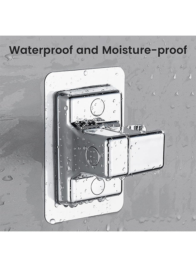 Peachjoy Shower Head Holders, Universal Shower Head Plastic Handheld Showerhead Bracket Adjustable Bracket Wall Mount for Bathroom with Adhesive Stick - Image 4