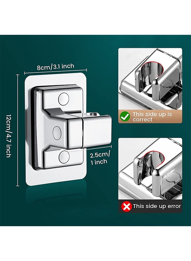 Peachjoy Shower Head Holders, Universal Shower Head Plastic Handheld Showerhead Bracket Adjustable Bracket Wall Mount for Bathroom with Adhesive Stick - Image 3