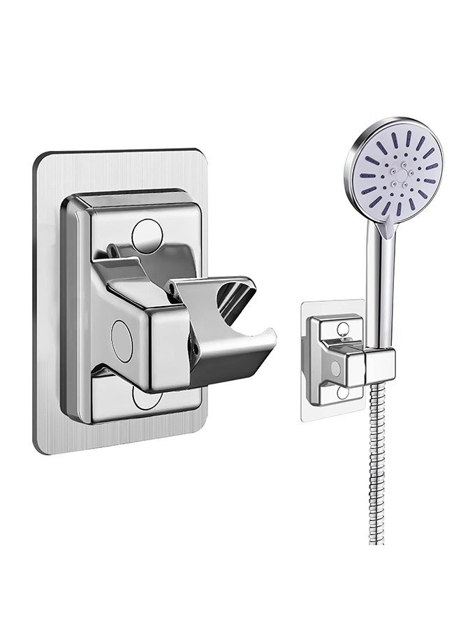 Peachjoy Shower Head Holders, Universal Shower Head Plastic Handheld Showerhead Bracket Adjustable Bracket Wall Mount for Bathroom with Adhesive Stick - Image 1