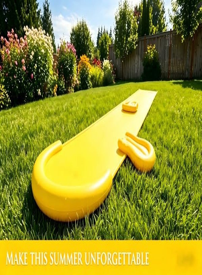 AirMyFun 16.4ft Water Slide for Kids, Yellow Slide with Green Surfboard, Slip and Slide Sprinkler Toy Ages 3-8 - Image 2