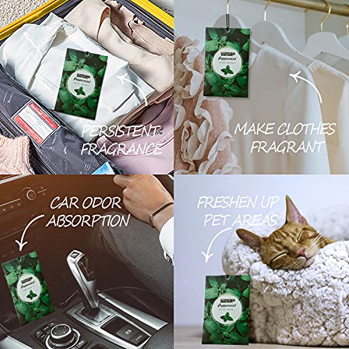 MYARO 12 Packs Peppermint Potpourri Bags Sachets for Drawer and Closet, Long-Lasting Drawer fresheners Closet sachets Home Fragrance - Image 5