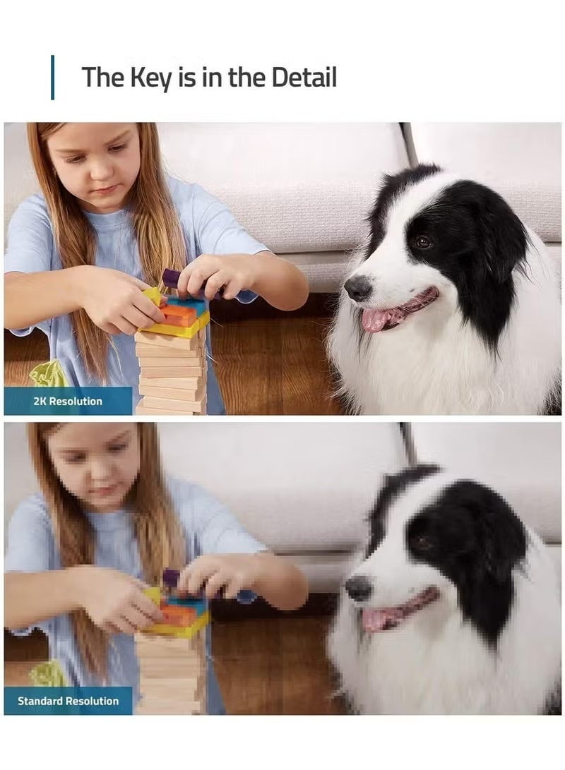 eufy Security 2K Indoor Cam Pan & Tilt, Home Security Indoor Camera, Human and Pet AI, Works with Voice Assistants, Motion Tracking, Night Vision, MicroSD Card Required, HomeBase Not Required - Image 3