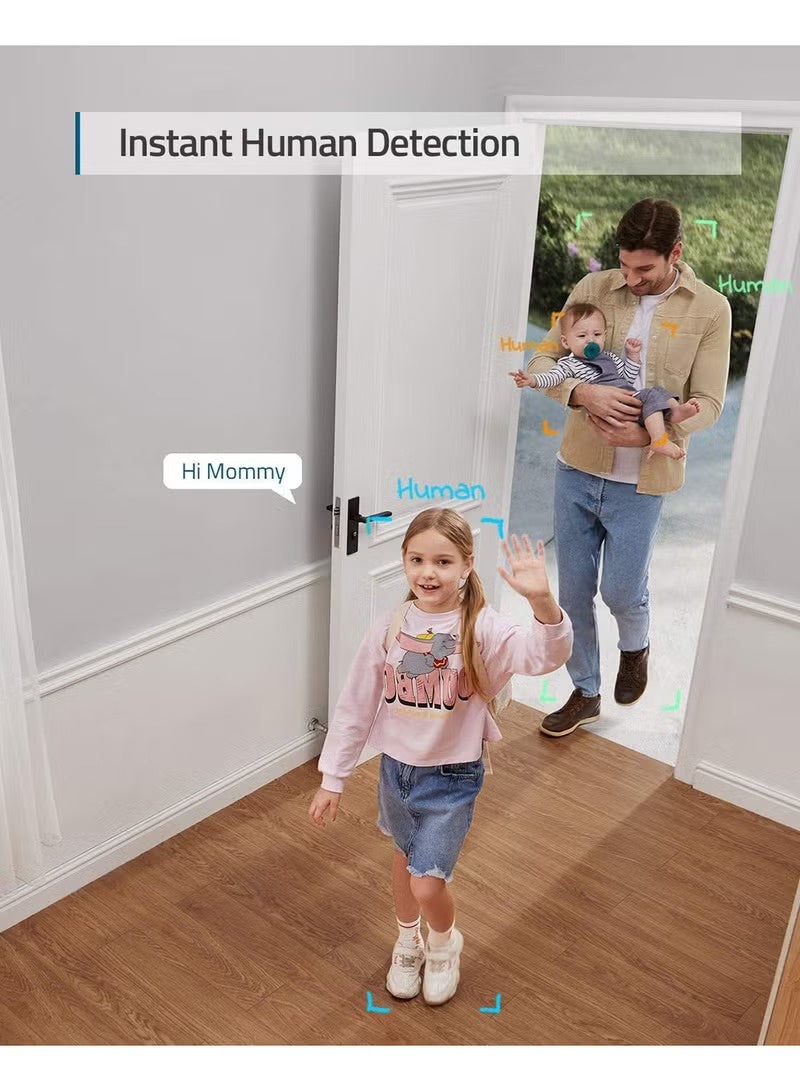 eufy Security 2K Indoor Cam Pan & Tilt, Home Security Indoor Camera, Human and Pet AI, Works with Voice Assistants, Motion Tracking, Night Vision, MicroSD Card Required, HomeBase Not Required - Image 4