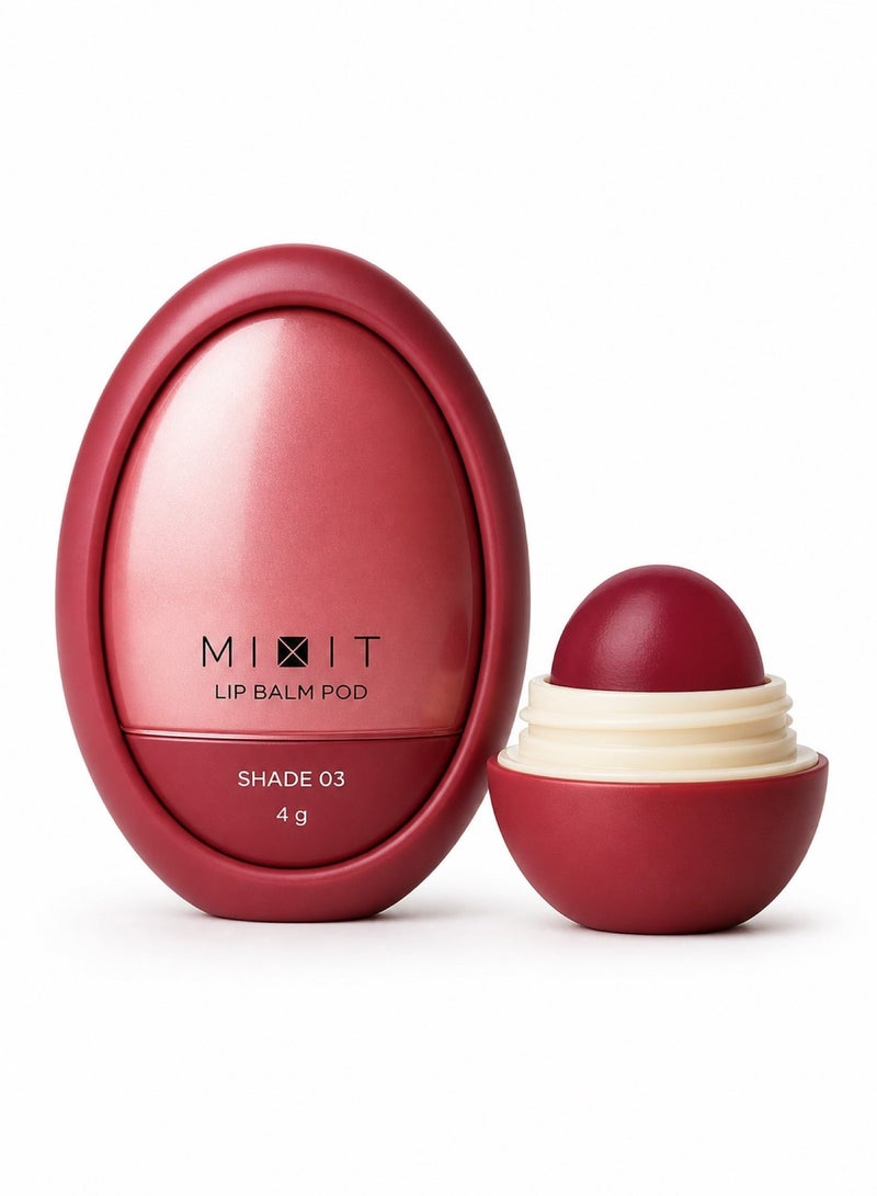MIXIT Lip Balm Pod Secret Series Shade 03, Nourishing Lip Balm in a Stylish Bag-Charm Case with a Surprise Charm Collection, 4g - Image 1