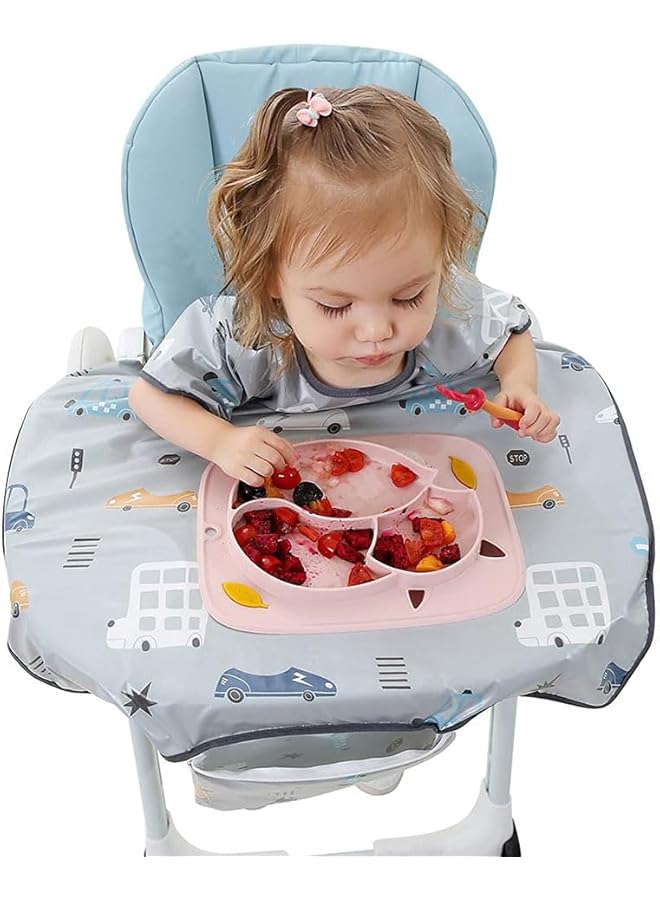 X spring Baby Weaning Bibs Comfortable Wear High Chair Shirt Bib For Baby Weaning Supplies Fits For Boy And Girl Stress Free Waterproof Anti Dirty Feeding Bib For Babies Eating - Image 1