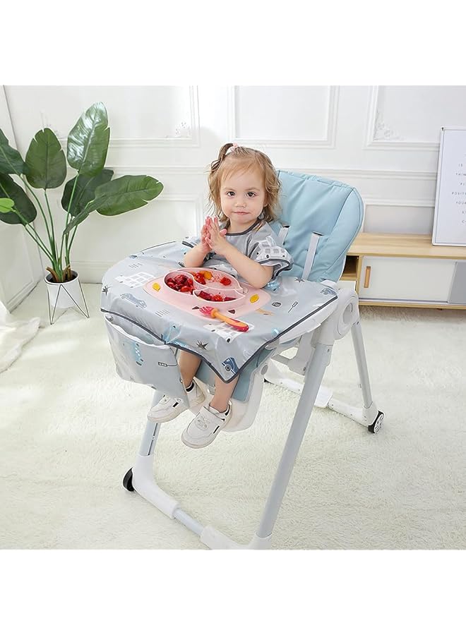 X spring Baby Weaning Bibs Comfortable Wear High Chair Shirt Bib For Baby Weaning Supplies Fits For Boy And Girl Stress Free Waterproof Anti Dirty Feeding Bib For Babies Eating - Image 4