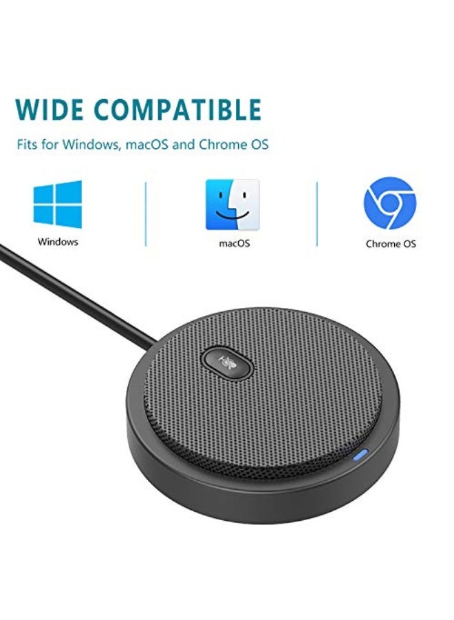 NIBEMINENT Upgraded USB Conference Microphone for Computer, 360° Omnidirectional Condenser Mic with Mute Key, Great for Video Conference, Gaming, Chatting, Skype, Plug & Play, Windows macOS, Ideal for Gift  - Image 5