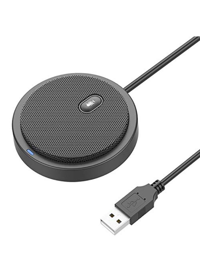 NIBEMINENT Upgraded USB Conference Microphone for Computer, 360° Omnidirectional Condenser Mic with Mute Key, Great for Video Conference, Gaming, Chatting, Skype, Plug & Play, Windows macOS, Ideal for Gift  - Image 1