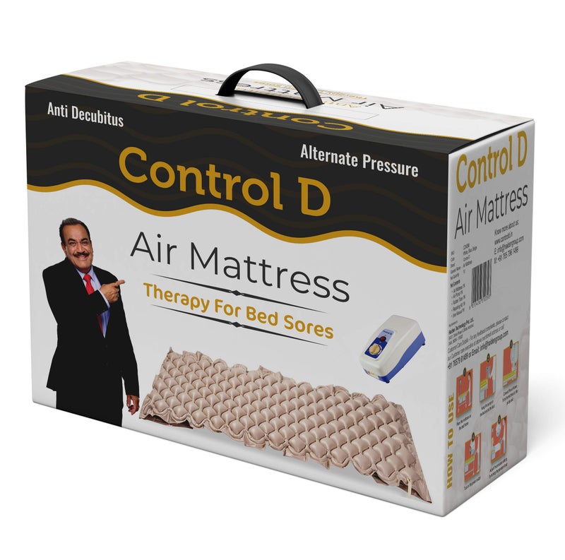 Control D Alternating Pressure Pad - Air Mattress Pad and Electric Pump System - Quiet, Inflatable Bed Air Topper for Pressure Ulcer Sore Treatment - Fits Standard Hospital Bed for Bedridden Patients - Image 2