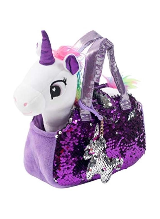 Arabest Unicorn Stuffed Animals Set with Matching Purse for Girls - Gift for Ages 4-7 - Includes White Plush Unicorn  - Image 1