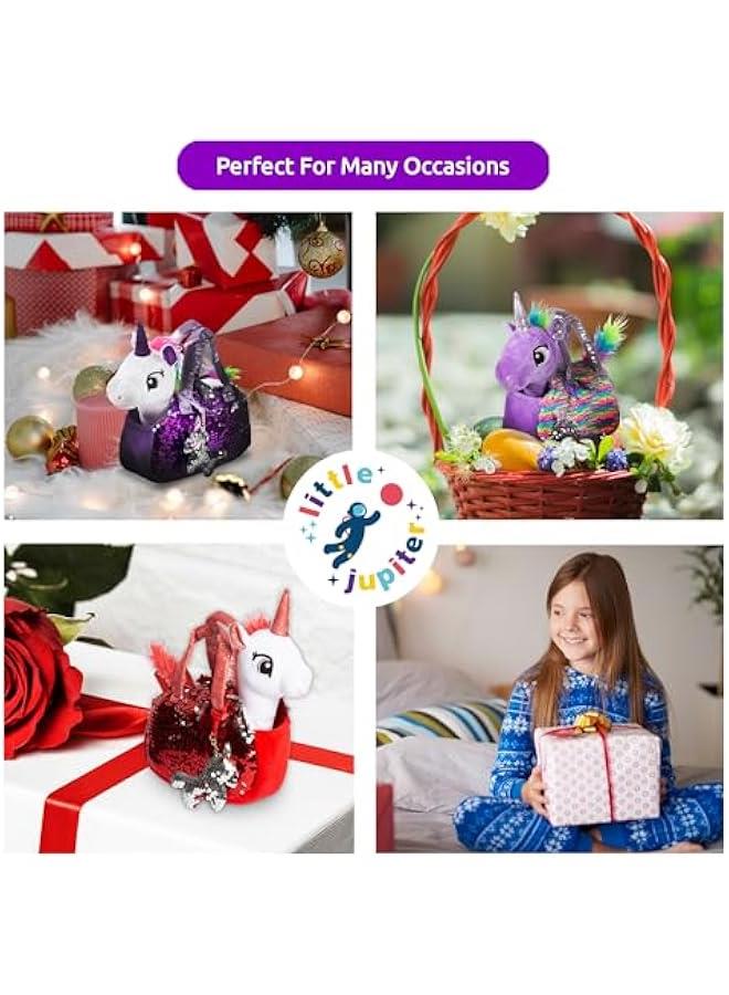 Arabest Unicorn Stuffed Animals Set with Matching Purse for Girls - Gift for Ages 4-7 - Includes White Plush Unicorn  - Image 5