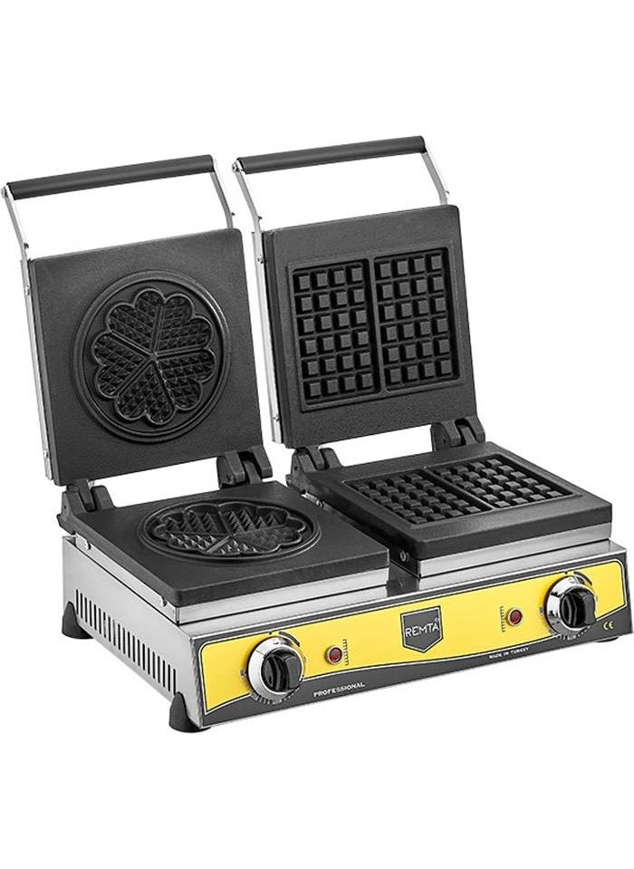 REMTA - Double Square + Flower Model (16 Diameter) Waffle Machine Electric - Image 1