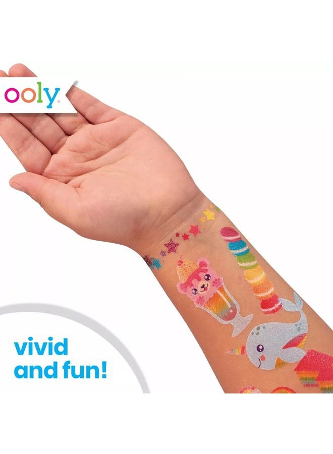 OOLY Glitter Tattoo-Palooza Over 50 Safe Non-Toxic Temporary Tattoos for Kids, Fake Tattoos as Party Favors for kids 4-8, Goodie Bag Stuffers for Birthday Party Supplies [Mermaid Magic] - Image 4