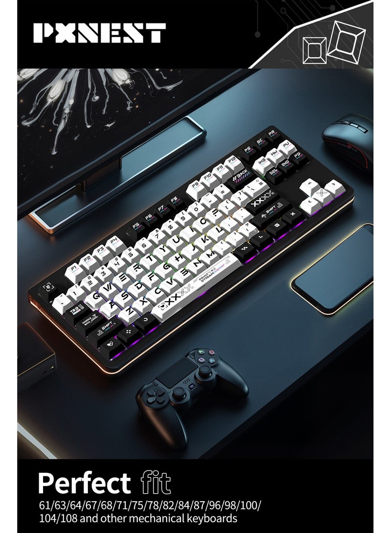 بيكسنست أغطية مفاتيح PBT للوحة المفاتيح الميكانيكية، CS GO PRINTSTREAM، أغطية مفاتيح PBT مخصصة للألعاب مكونة من 135 مفتاحًا، الارتفاع الأصلي، مناسبة لمفاتيح Cherry MX 61 64 68 84 87104 108 لوحة مفاتيح ميكانيكية - Image 2