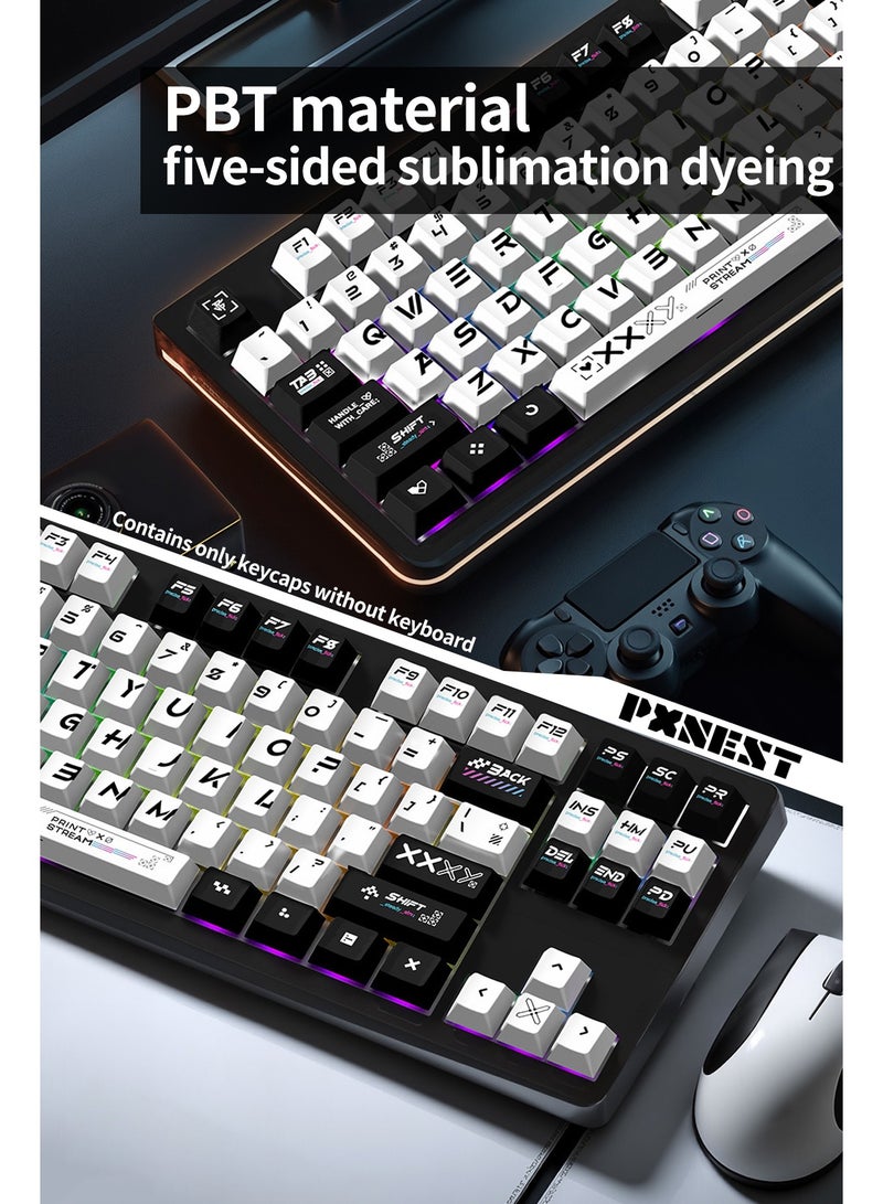 بيكسنست أغطية مفاتيح PBT للوحة المفاتيح الميكانيكية، CS GO PRINTSTREAM، أغطية مفاتيح PBT مخصصة للألعاب مكونة من 135 مفتاحًا، الارتفاع الأصلي، مناسبة لمفاتيح Cherry MX 61 64 68 84 87104 108 لوحة مفاتيح ميكانيكية - Image 3