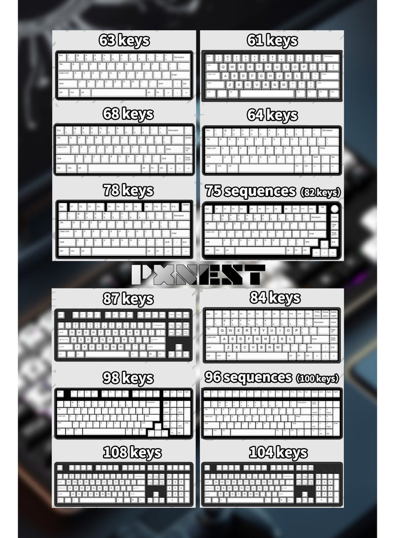 بيكسنست أغطية مفاتيح PBT للوحة المفاتيح الميكانيكية، CS GO PRINTSTREAM، أغطية مفاتيح PBT مخصصة للألعاب مكونة من 135 مفتاحًا، الارتفاع الأصلي، مناسبة لمفاتيح Cherry MX 61 64 68 84 87104 108 لوحة مفاتيح ميكانيكية - Image 4