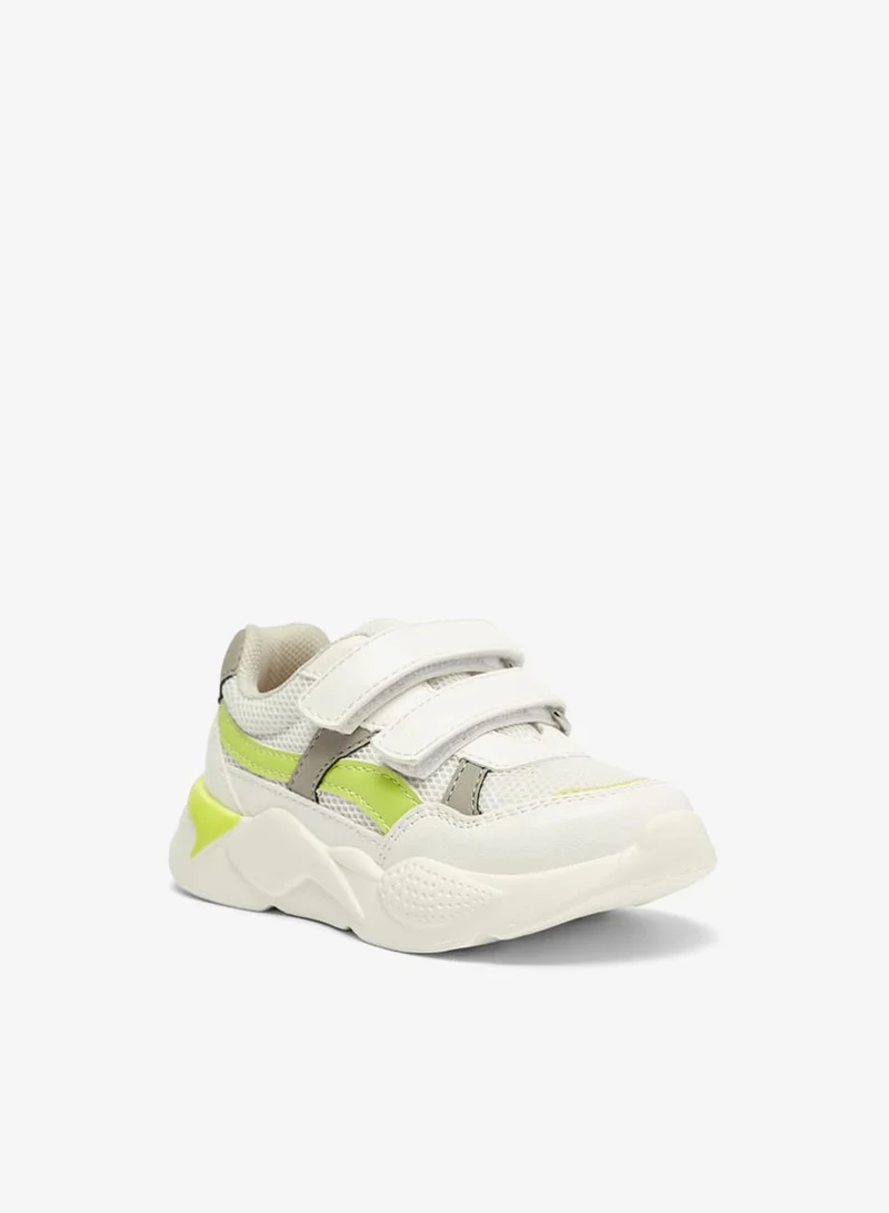 Barefeet Colourblock Sneakers with Hook and Loop Closure
