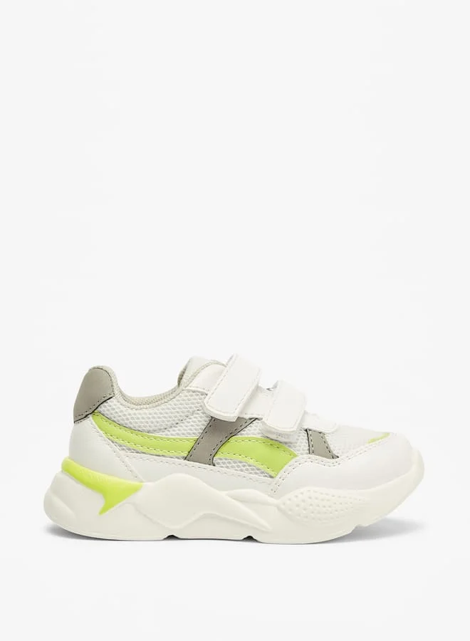 Barefeet Colourblock Sneakers with Hook and Loop Closure