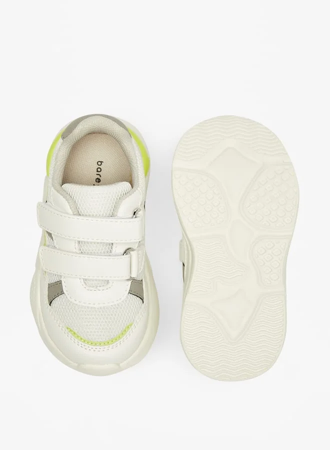 Barefeet Colourblock Sneakers with Hook and Loop Closure
