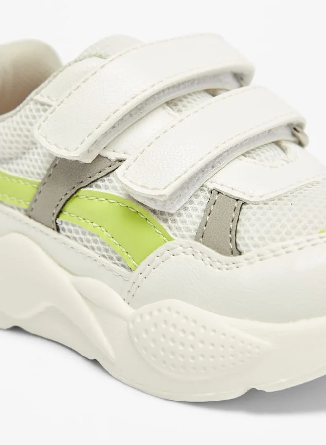 Barefeet Colourblock Sneakers with Hook and Loop Closure