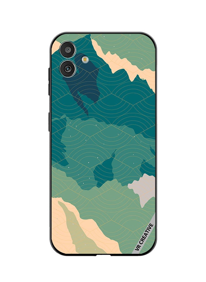 VR CREATIVE Protective Case Cover For Samsung Galaxy F14 Line Art Landscape Design Multicolour - Image 1